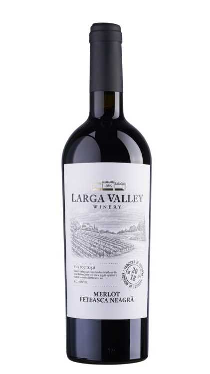 Вино «Merlot & Feteasca Neagra» 2018 Larga Valley. 0,75