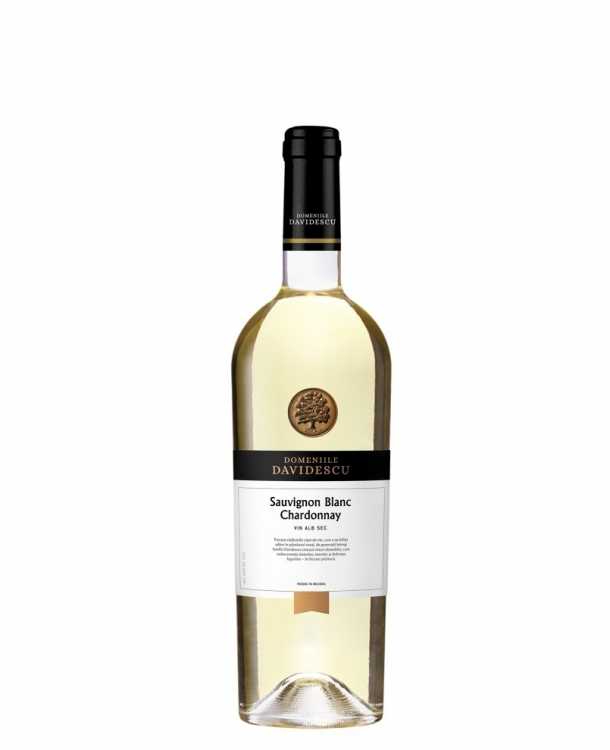 Вино «Sauvignon Blanc - Chardonnay» 2023 Domeniile Davidescu. 0,75