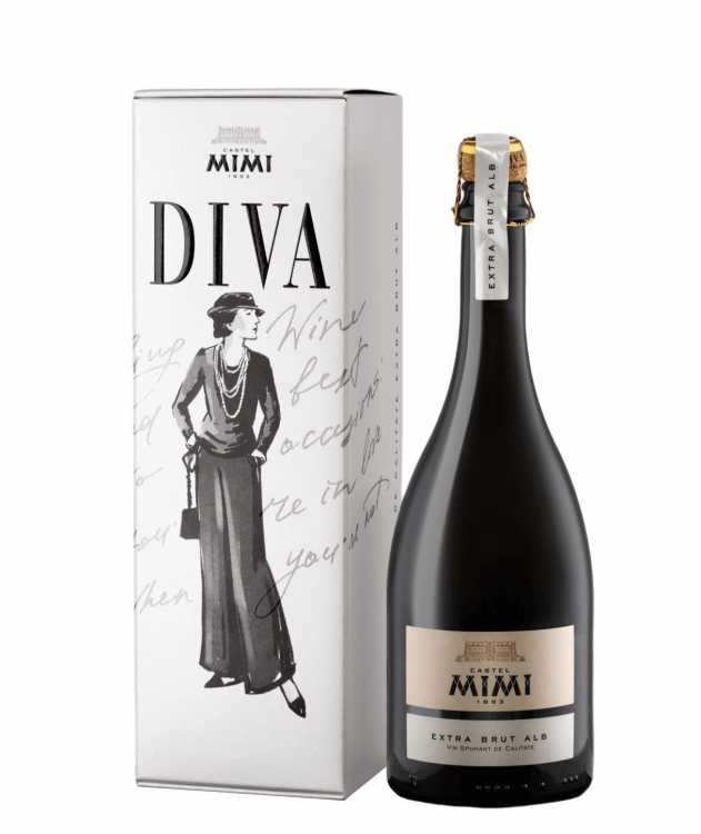 Шампанское «Diva» белое экстра-брют, Castel Mimi. 0,75 в коробке