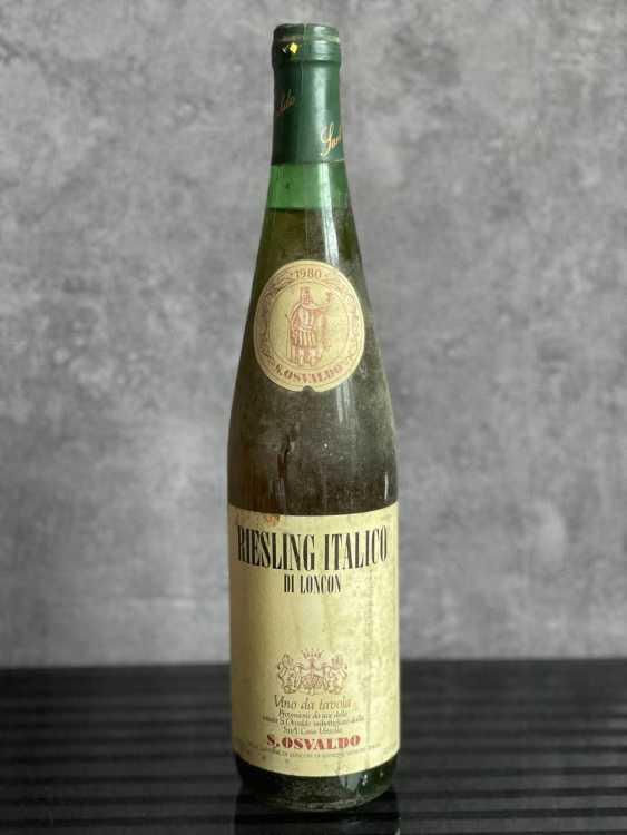 Vino da tavola S. Osvaldo Riesling Italico di Loncon 1980 года урожая