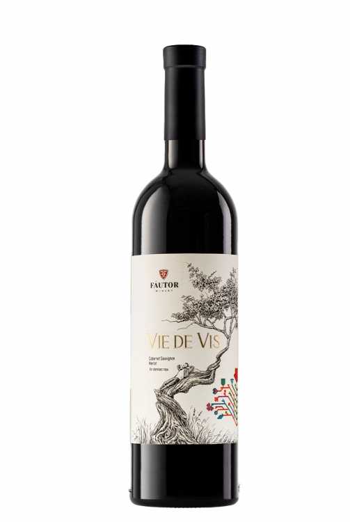 Вино «Vie de Vis» Cabernet Sauvignon - Merlot, Fautor. 0,75