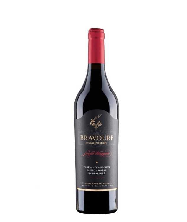 Вино «Bravoure» 2018 Cabernet Sauvignon - Merlot - Shiraz - Rara Neagra, Chateau Cristi. 0,75