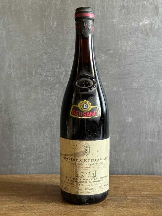 Вино Bersano Dolcetto Amaro 1971 года.